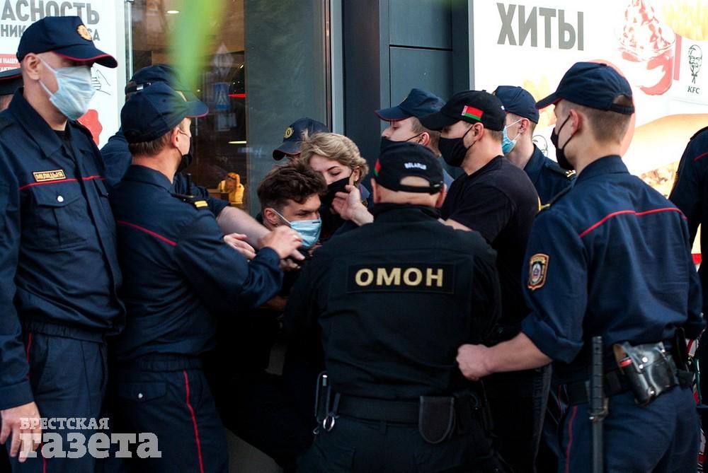 Акция протеста в Бресте 14 июля. Фото: , "Брестская газета"