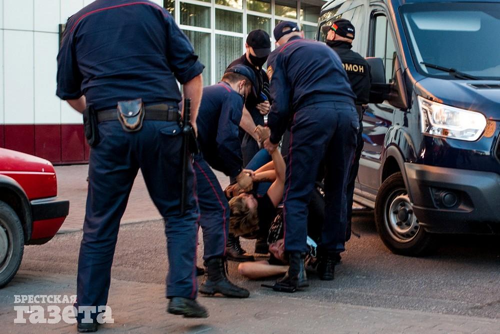 Акция протеста в Бресте 14 июля. Фото: , "Брестская газета"