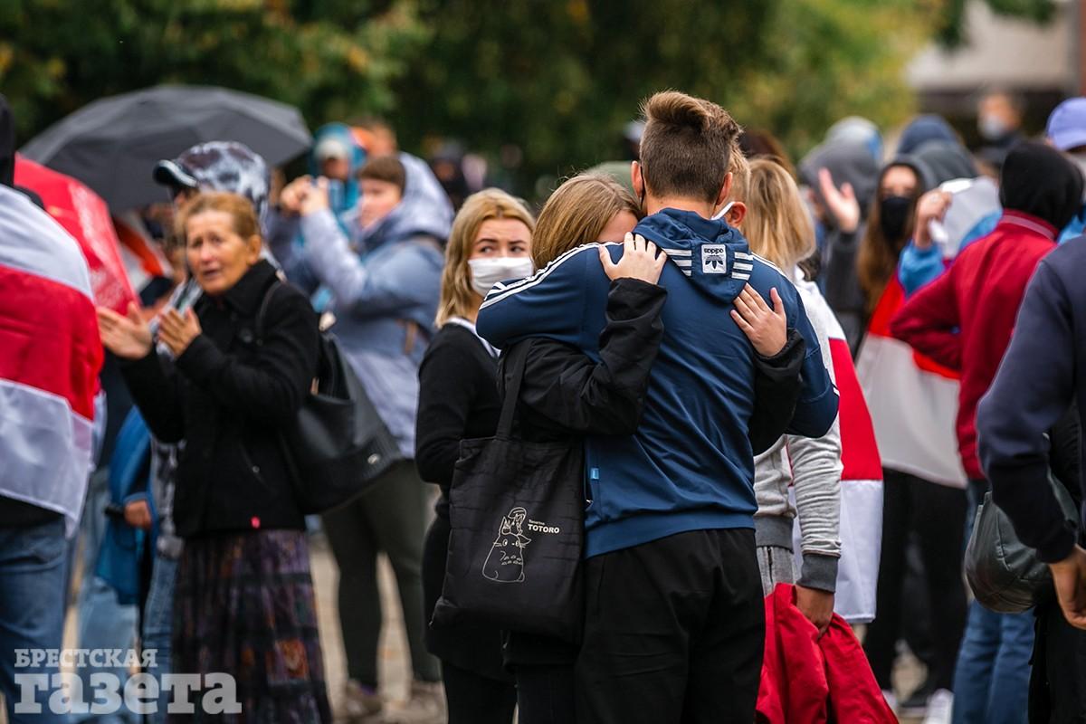 Акция протеста в Бресте 27 сентября. Фото: , "Брестская газета"
