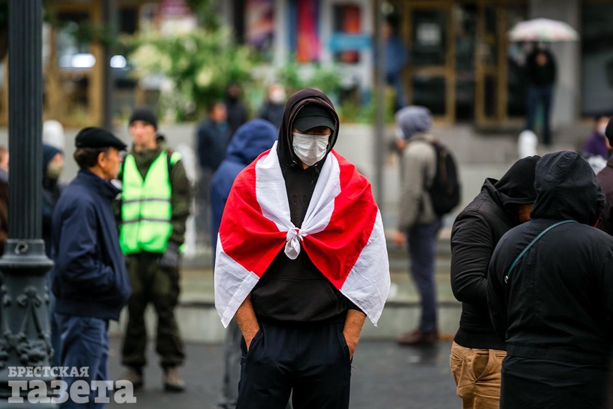 Акция протеста в Бресте 27 сентября. Фото: , "Брестская газета"