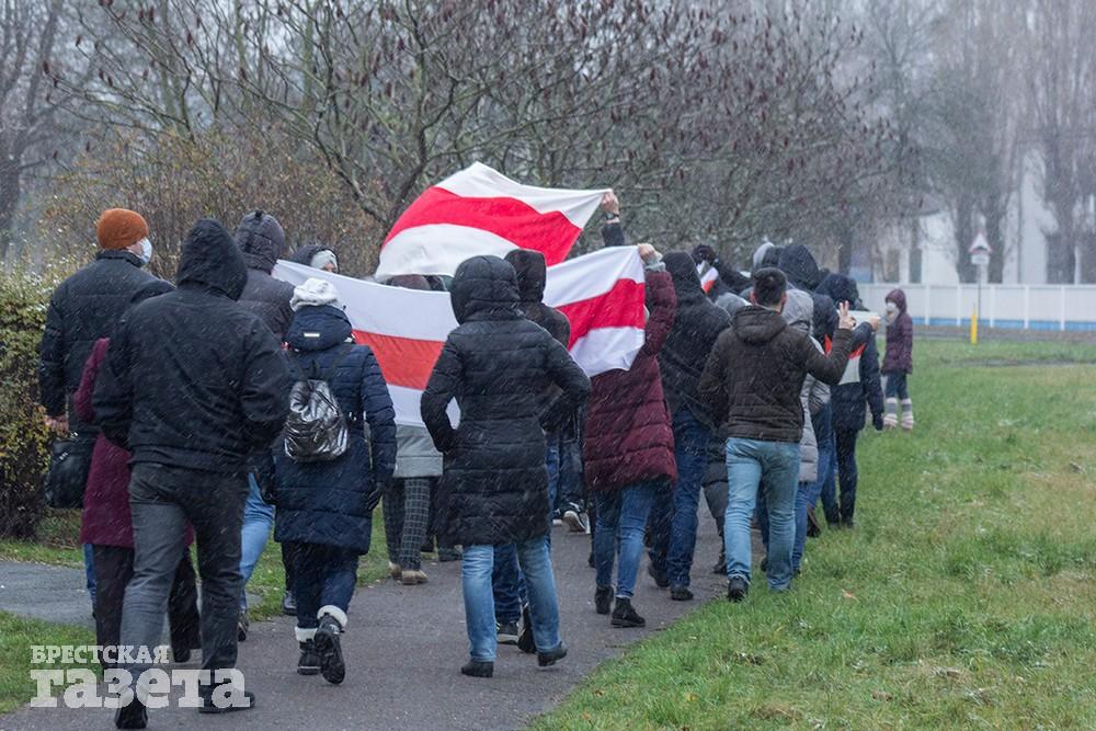 Акция протеста в Брест 29 ноября. Фото: Станислав КОРШУНОВ, "Брестская газета"