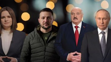 Рассказываем с помощью облака слов, о чем в новогодних обращениях говорили Тихановская, Лукашенко, Зеленский и Путин