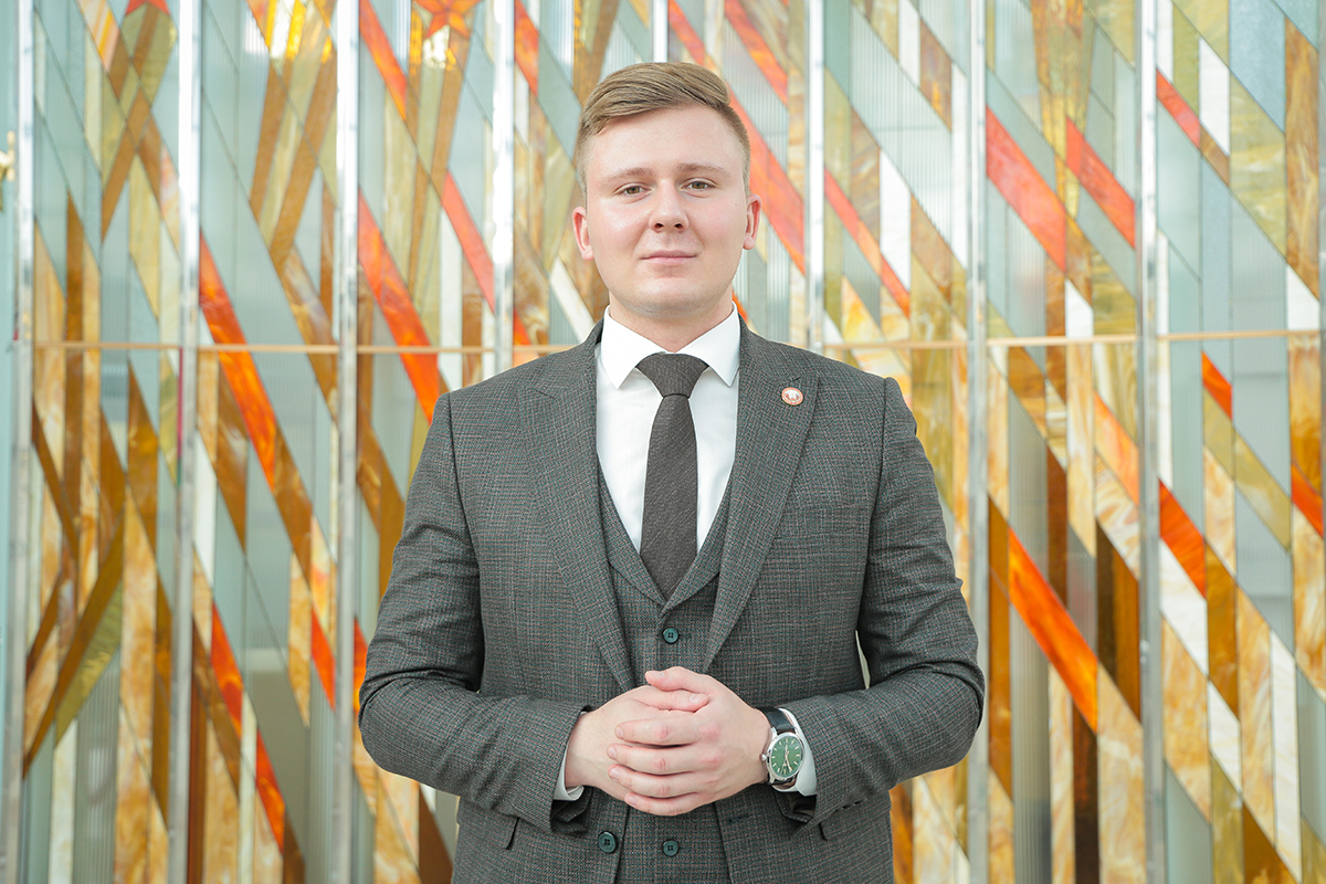 Председатель Молодежного парламента Беларуси Никита Рачиловский. Фото: Беларусь Сегодня.