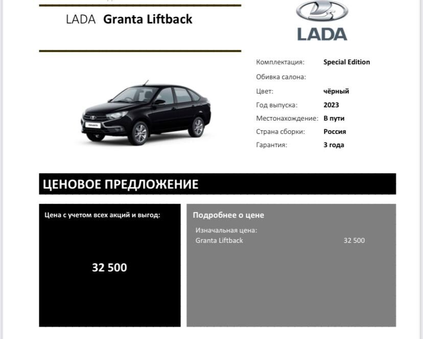 Характеристика и цена Lada Granta. Фото: av.by.