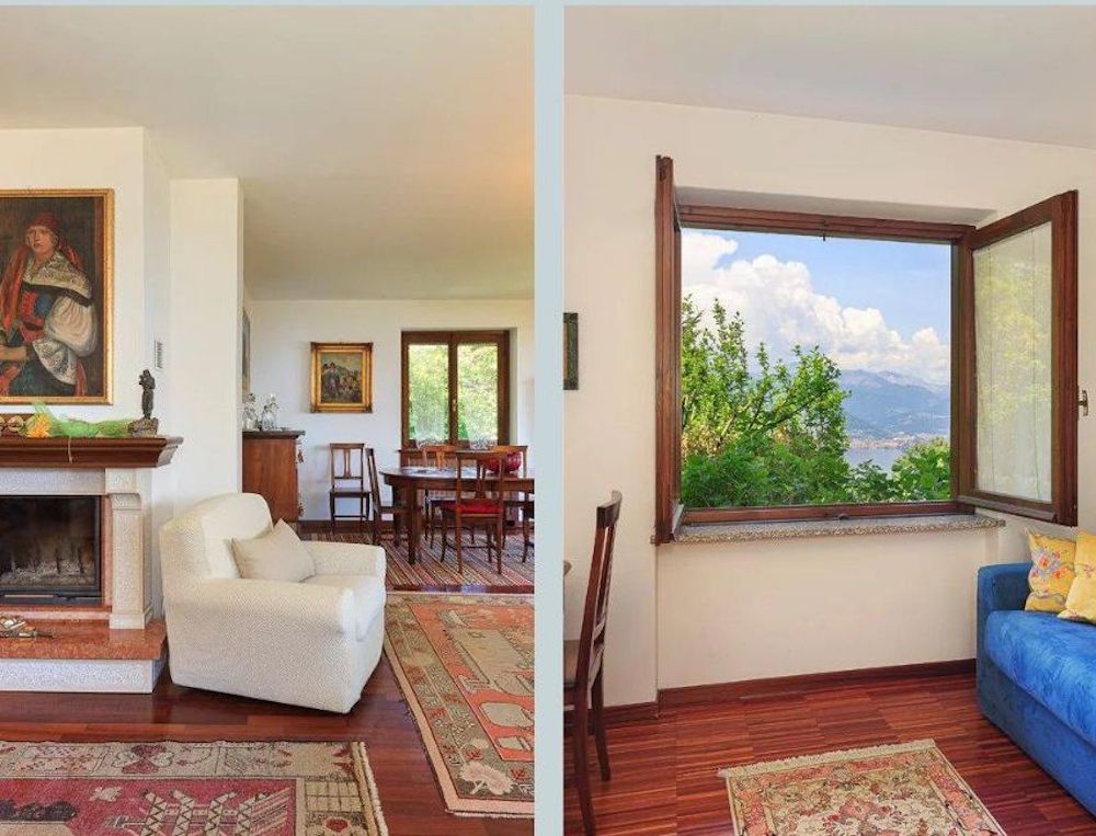 Интерьер виллы на холме Стреза в Италии с видом на озеро за $538 000.