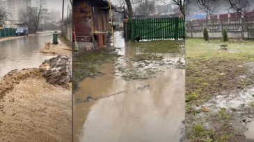 «Людям невозможно пройти»‎: жительница Бреста показала на YouTube, как выглядит ее двор и улица после подтопления