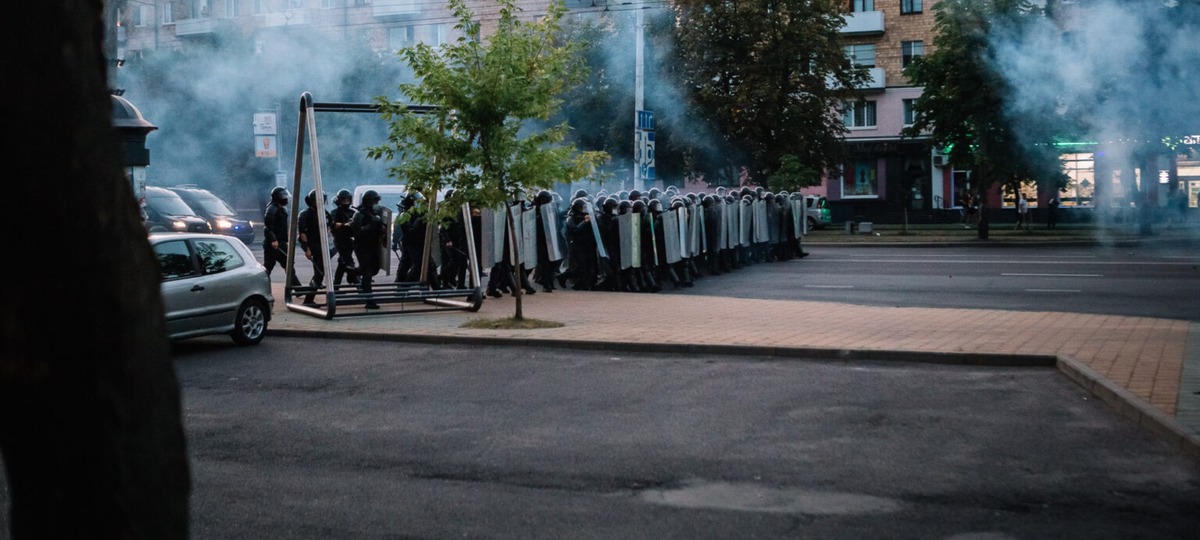 Во время акции протеста в Бресте 10 августа 2020 года. Фото: «Бинокль»
