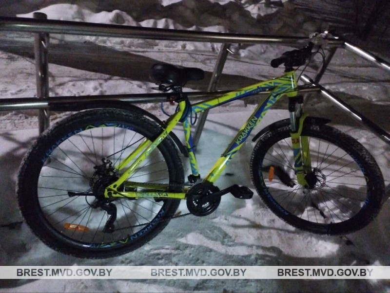 Украденный велосипед в Пинске. Фото: УВД Брестского облисполкома