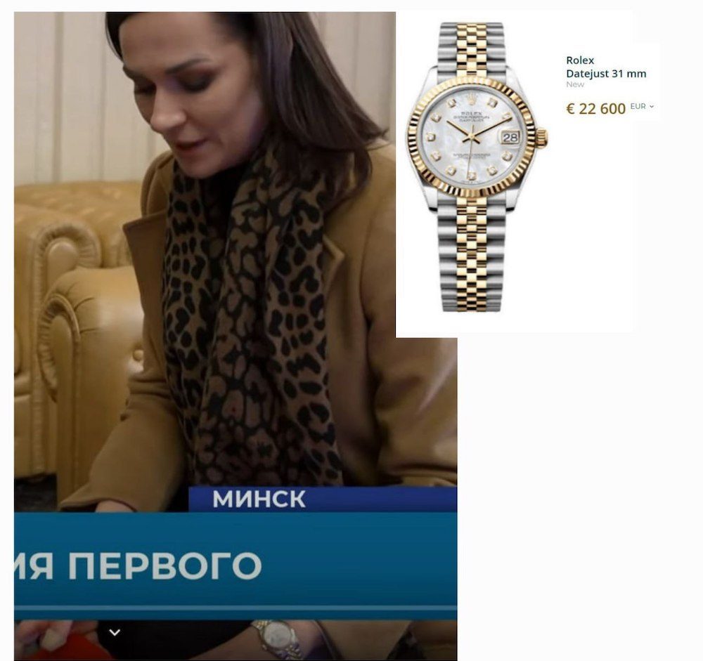 Наталья Эйсмонт во время интервью гостелеканалу. Фото: allians_belarus / Telegram.