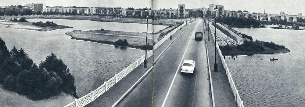 Мост по бульвару Шевченко в 1970-е. Из книги «Брест».
