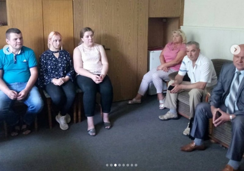 Встреча Леонида Брича с коллективом ОАО «Брестторгтехника». Скриншот фото с его страницы в Instagram