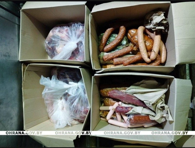 Мясо, которое пытался украсть житель Пинска. Фото: Департамент охраны МВД