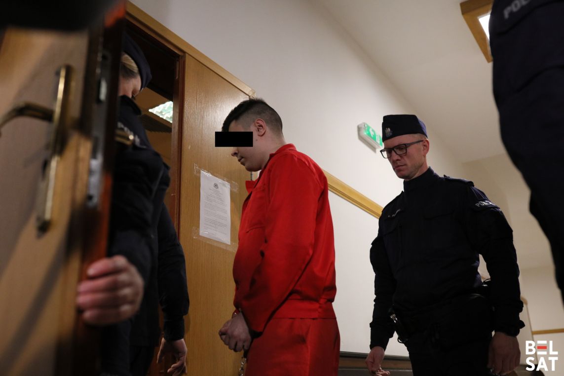 Дориан С., обвиняемый в изнасиловании и убийстве беларуски Лизы в Варшаве. Варшава, Польша. 17 января 2025 г. Фото: «Белсат».