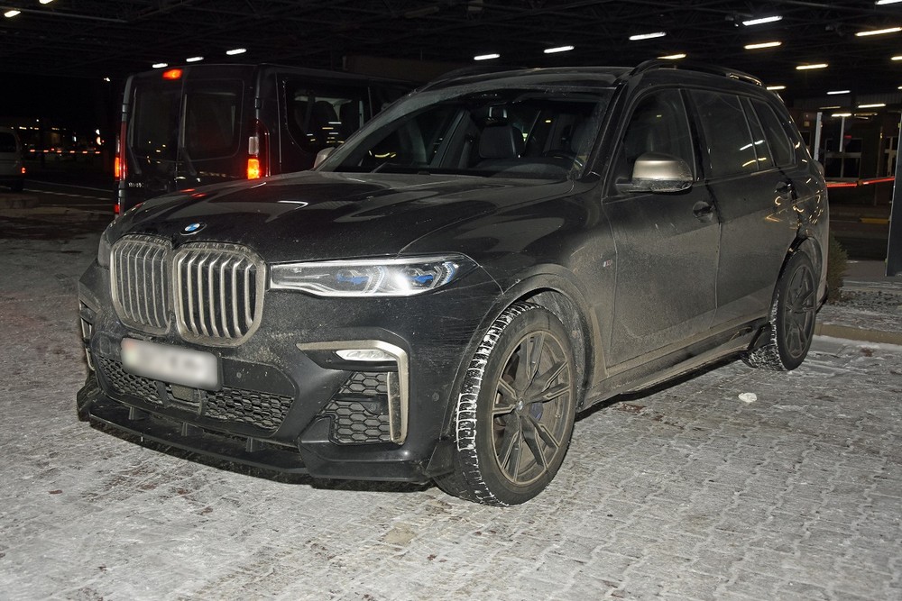 Угнанная BMW, которую задержали в пункте пропуска «Тересполь». Фото: Пограничная служба Польши