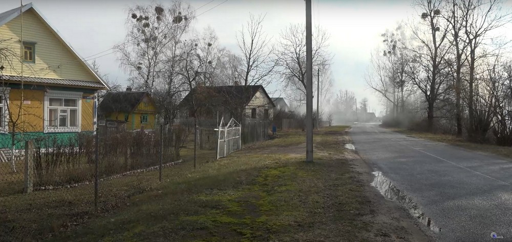 Деревня Заборовцы в Пинском районе. Скриншот видео