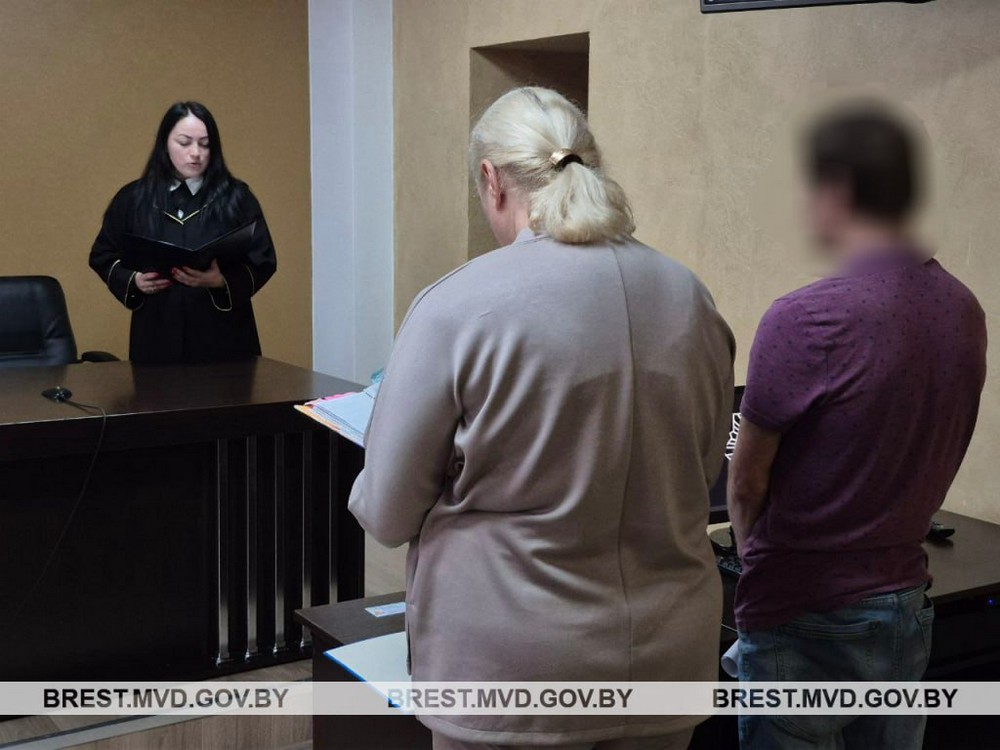 Судья Виктория Левчук выносит приговор брестчанину. Фото: УВД Брестского облисполкома