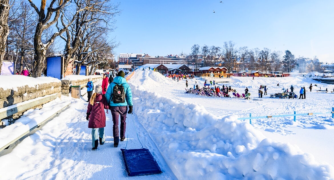 Склон Каррингбакен в Эстерсунде.