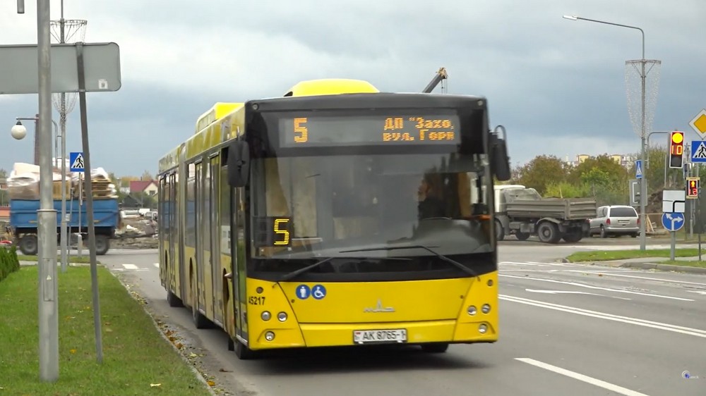 Автобус в Пинске. Скриншот видео