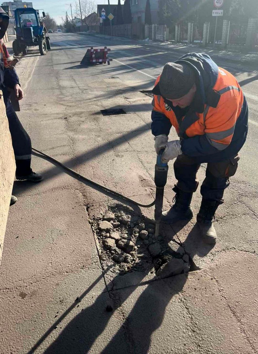 Ямочный ремонт в Бресте в феврале 2026 года. Фото: Брестский горисполком