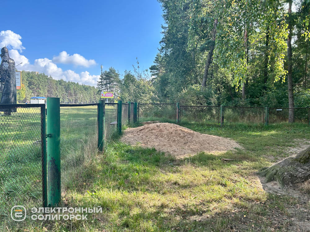 Одна из площадок для выгула собак в Солигорске. Фото: «Электронный Солигорск»