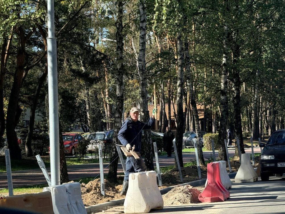 В Бресте обустраивают парковки на улице Медицинской. Фото: Брестский горисполком
